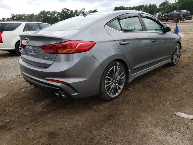 KMHD04LB5HU338709 - 2017 HYUNDAI ELANTRA SP GRAY photo 4