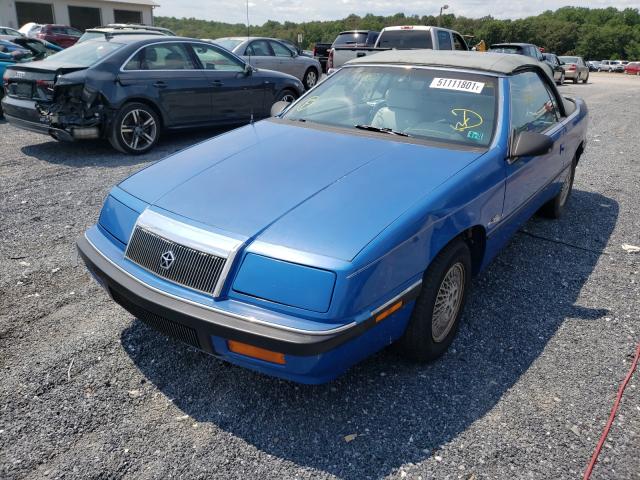 1C3XJ4533MG162650 - 1991 CHRYSLER LEBARON 蓝色 照片 2