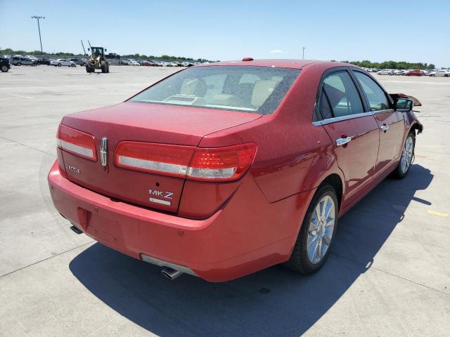 3LNDL2L37BR752349 - 2011 LINCOLN MKZ HYBRID RED photo 4