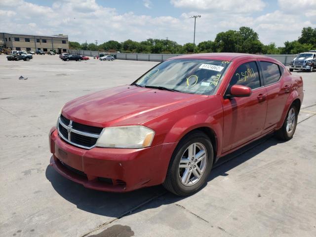 1B3CC1FB1AN210728 - 2010 DODGE AVENGER EX RED photo 2