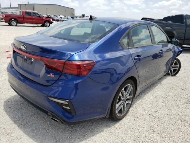 3KPF34AD8KE006679 - 2019 KIA FORTE GT L BLUE photo 4