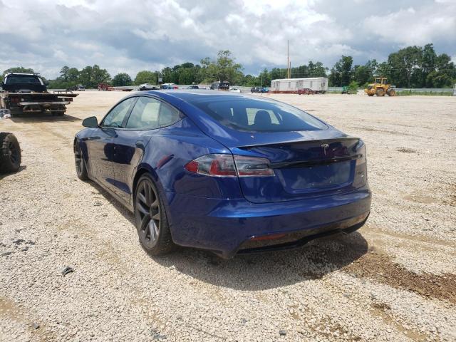 5YJSA1E62MF442326 - 2021 TESLA MODEL S Կապույտ լուսանկար 3