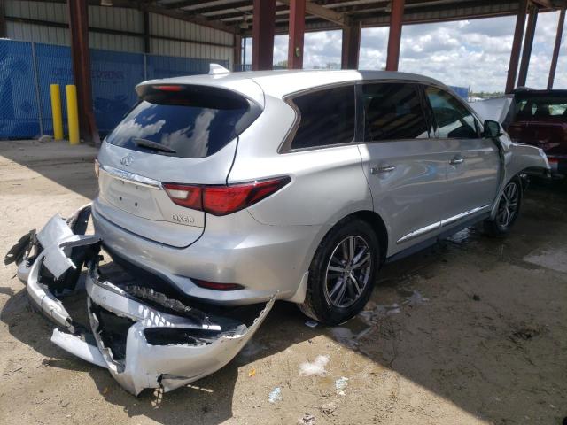 5N1DL0MM7KC531117 - 2019 INFINITI QX60 LUXE SILVER photo 4