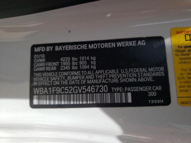 WBA1F9C52GV546730 - 2016 BMW 228 I SULEV  photo 10