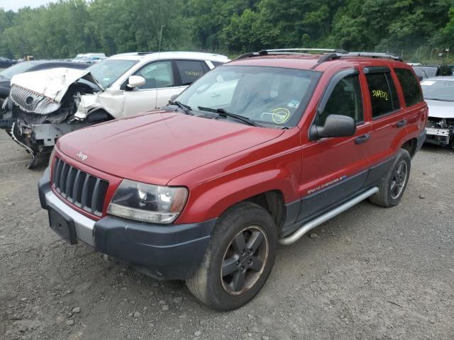 1J4GW48S94C243783 - 2004 JEEP GRAND CHER RED photo 2