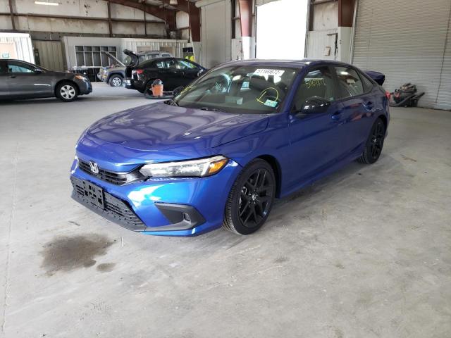 2HGFE2F50NH581028 - 2022 HONDA CIVIC SPOR BLUE photo 2