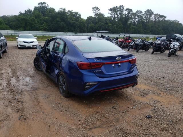 3KPF34AD1LE211164 - 2020 KIA FORTE GT L BLUE photo 3