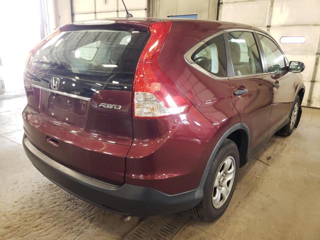 5J6RM4H37EL026807 - 2014 HONDA CR-V LX BURGUNDY photo 4