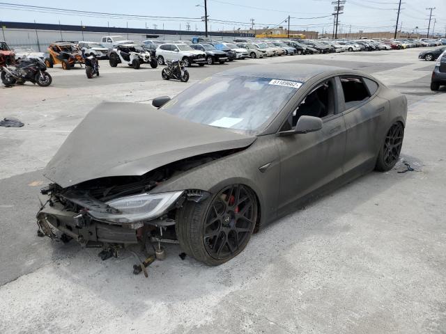 5YJSA1E47LF355678 - 2020 TESLA MODEL S Negro foto 2