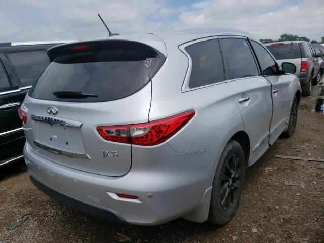 5N1AL0MMXDC305207 - 2013 INFINITI JX35 SILVER photo 4