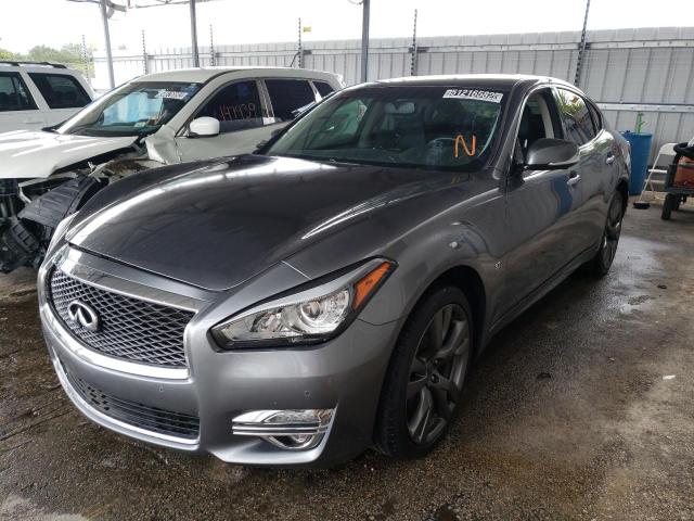 JN1BY1ARXJM220960 - 2018 INFINITI Q70 3.7 LU GRAY photo 2