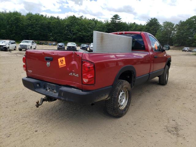 1D7HU16N37J512197 - 2007 DODGE RAM 1500 S MAROON photo 4