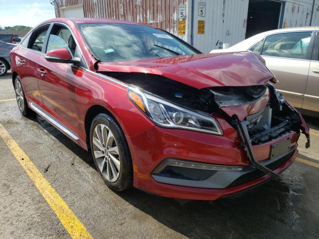 5NPE34AF5FH044434 - 2015 HYUNDAI SONATA SPO RED photo 1