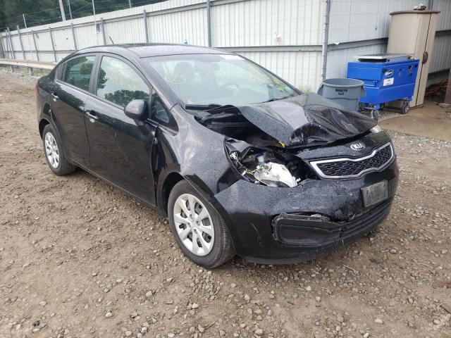 KNADN4A37E6404207 - 2014 KIA RIO EX BLACK photo 1