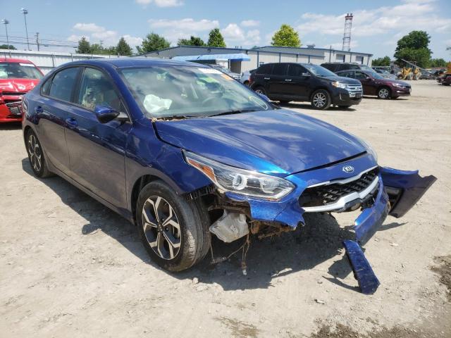 3KPF24ADXKE105586 - 2019 KIA FORTE FE BLUE photo 1