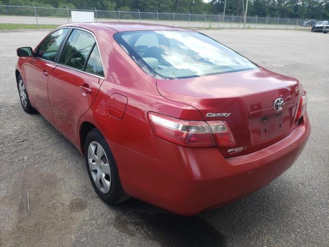 4T1BE46K87U113509 - 2007 TOYOTA CAMRY CE RED photo 3