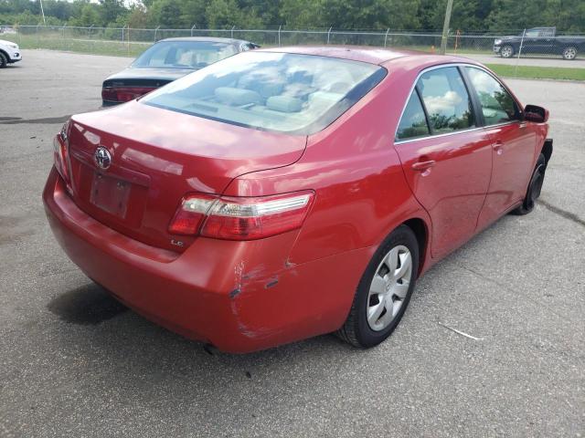 4T1BE46K87U113509 - 2007 TOYOTA CAMRY CE RED photo 4