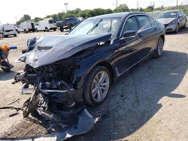 WBA7F2C58GG417106 - 2016 BMW 750 XI BLUE photo 2