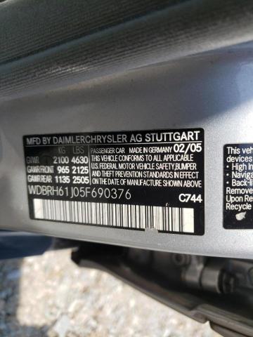 WDBRH61J05F690376 - 2005 MERCEDES-BENZ C 240 SPOR SILVER photo 10