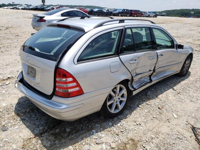 WDBRH61J05F690376 - 2005 MERCEDES-BENZ C 240 SPOR SILVER photo 4