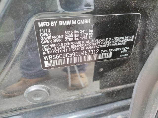 WBS6C9C59ED467312 - 2014 BMW M6 GRAN CO GRAY photo 10