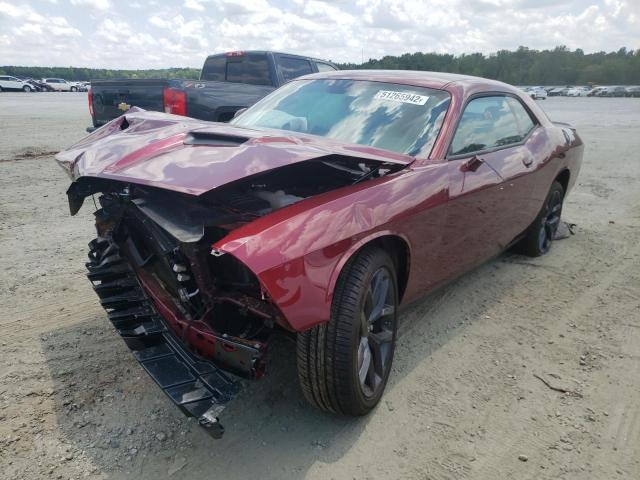 2C3CDZAG4NH125172 - 2022 DODGE CHALLENGER BURGUNDY photo 2