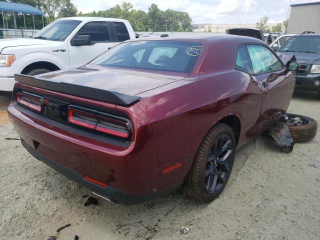 2C3CDZAG4NH125172 - 2022 DODGE CHALLENGER BURGUNDY photo 4