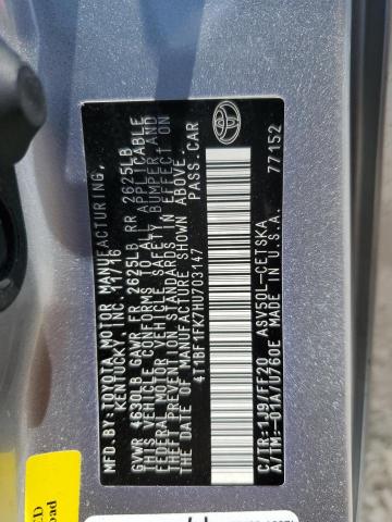 4T1BF1FK7HU703147 - 2017 TOYOTA CAMRY LE SILVER photo 10