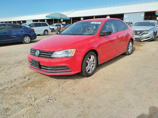 3VW2K7AJ3FM241492 - 2015 VOLKSWAGEN JETTA BASE წითელი ფოტო 2