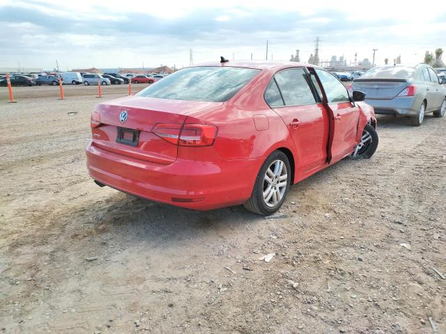 3VW2K7AJ3FM241492 - 2015 VOLKSWAGEN JETTA BASE წითელი ფოტო 4