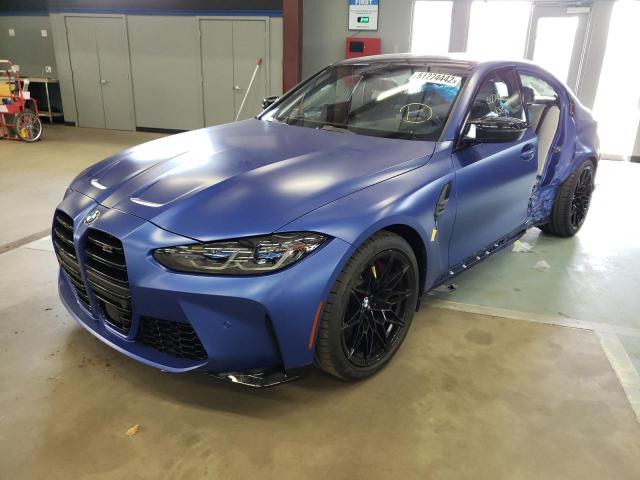 WBS43AY09NFM46020 - 2022 BMW M3 COMPETI 蓝色 照片 2