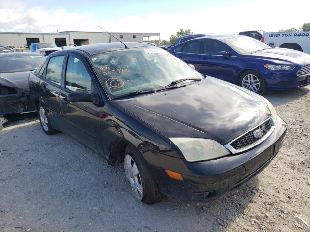 1FAHP34N87W262366 - 2007 FORD FOCUS ZX4 BLACK photo 1