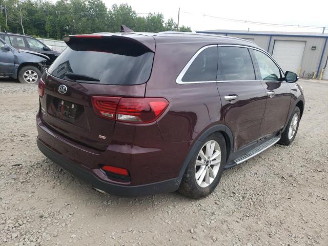 5XYPGDA33KG465007 - 2019 KIA SORENTO L BURGUNDY photo 4