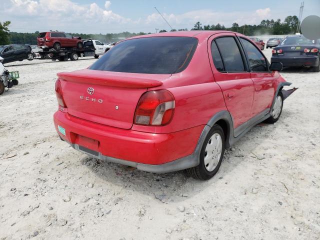 JTDBT123720229503 - 2002 TOYOTA ECHO RED photo 4