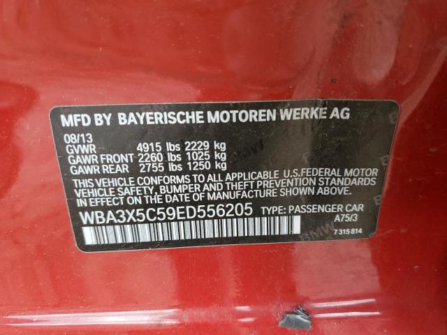 WBA3X5C59ED556205 - 2014 BMW 328 XIGT RED photo 10