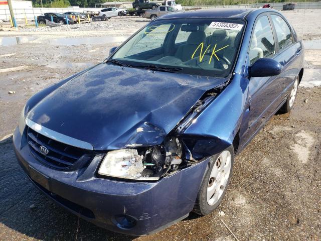 KNAFE121655180759 - 2005 KIA SPECTRA LX BLUE photo 2