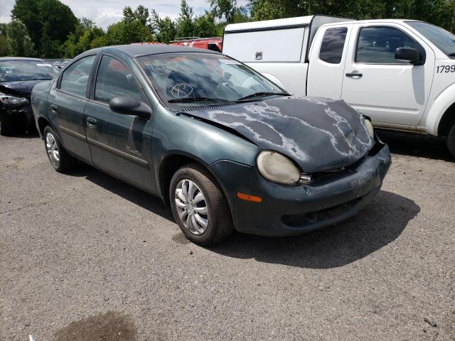 1P3ES46C11D215230 - 2001 PLYMOUTH NEON BASE 绿色 照片 1