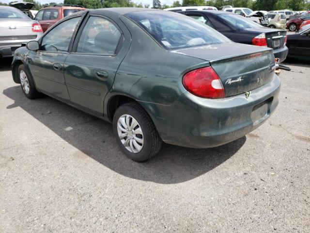 1P3ES46C11D215230 - 2001 PLYMOUTH NEON BASE 绿色 照片 3