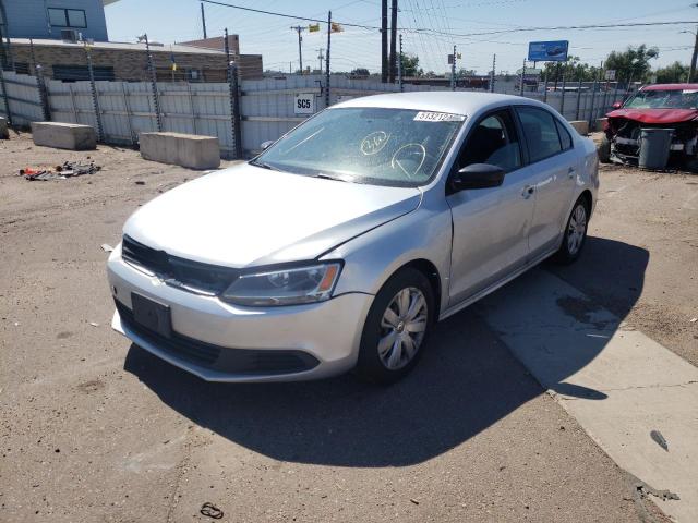 3VW2K7AJ6BM010841 - 2011 VOLKSWAGEN JETTA BASE 银色 照片 2