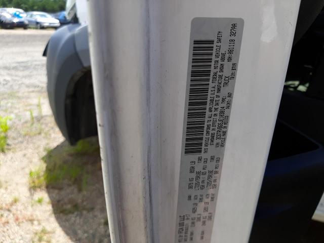 3C6TRVBG5JE103814 - 2018 RAM PROMASTER WHITE photo 10
