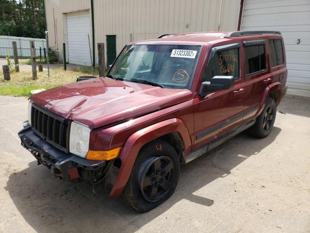 1J8HG48K58C114221 - 2008 JEEP COMMANDER წითელი ფოტო 2