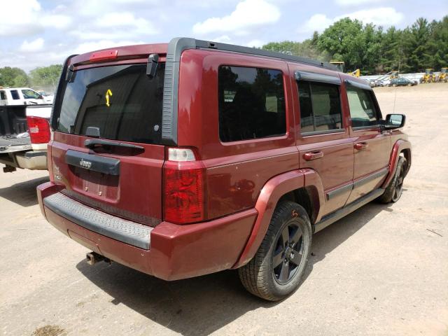 1J8HG48K58C114221 - 2008 JEEP COMMANDER წითელი ფოტო 4