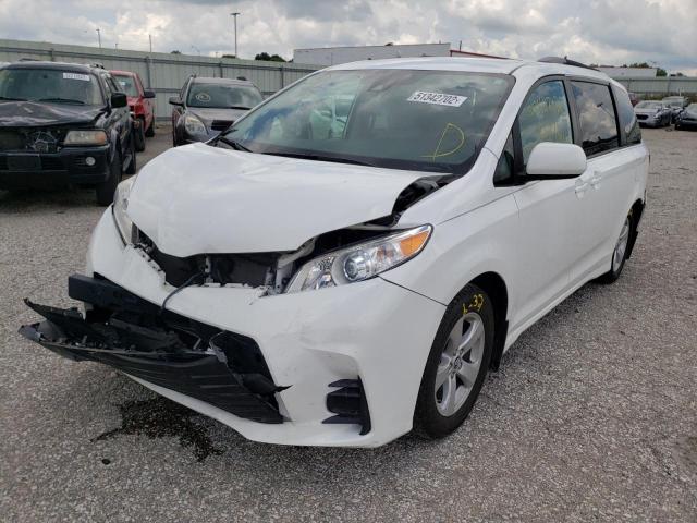 5TDKZ3DC6LS027225 - 2020 TOYOTA SIENNA LE WHITE photo 2