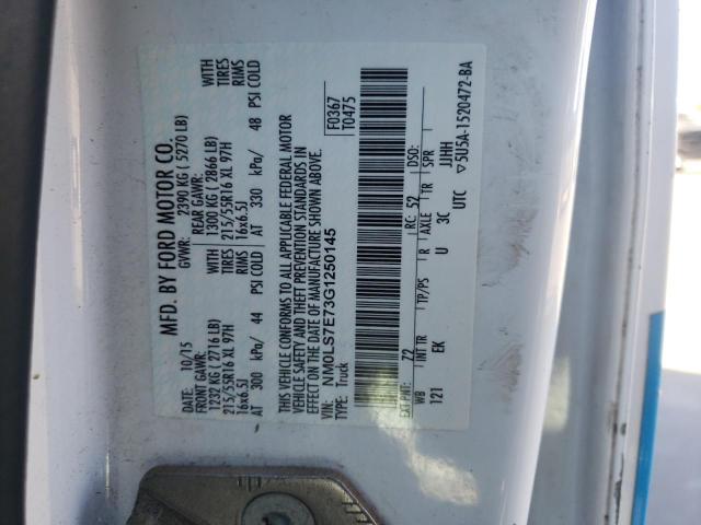 NM0LS7E73G1250145 - 2016 FORD TRANSIT CONNECT XL  photo 10
