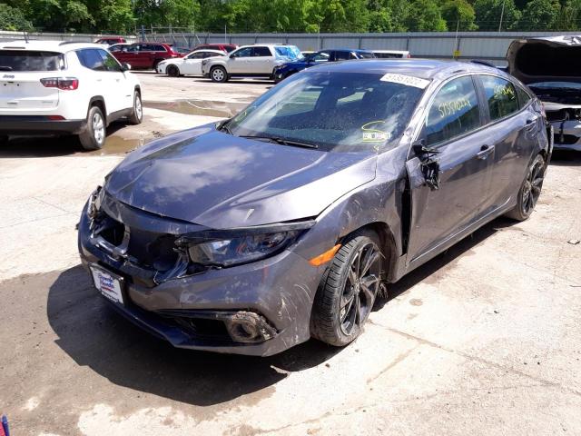 19XFC2E85KE001151 - 2019 HONDA CIVIC SPOR GRAY photo 2