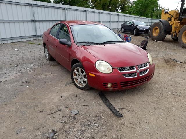 1B3ES56C85D186712 - 2005 DODGE NEON SXT RED photo 1