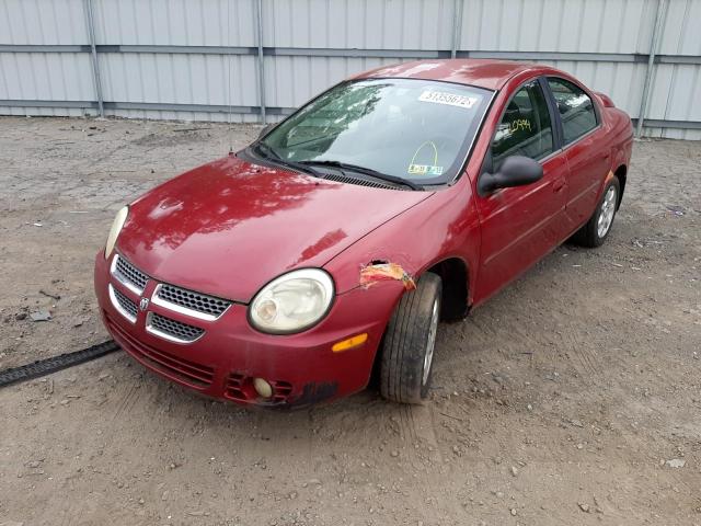 1B3ES56C85D186712 - 2005 DODGE NEON SXT RED photo 2