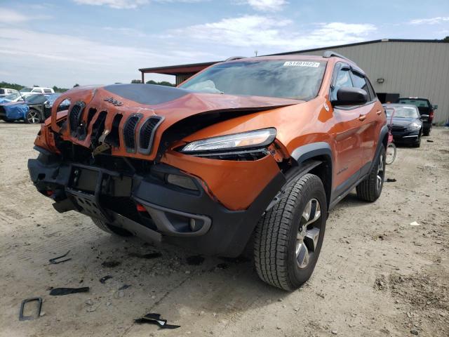 1C4PJMBS0EW242308 - 2014 JEEP CHEROKEE T ORANGE photo 2