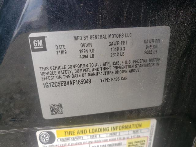 1G1ZC5EB4AF165949 - 2010 CHEVROLET MALIBU 1LT 黑色 照片 10