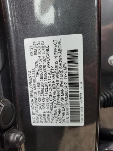 5FNYF8H50MB033412 - 2021 HONDA PASSPORT E 灰色 照片 10